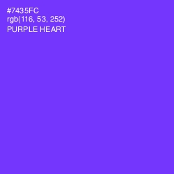 #7435FC - Purple Heart Color Image